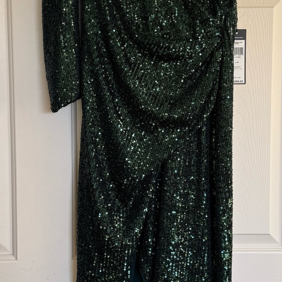bcbg green sequin dress Green Glitter Formal Dress Close-fitting Bodice Dark Green Sequin Prom Dresses Online